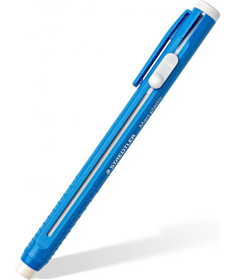 Staedtler Mars Plastic 528 50 Portagomas en Forma de Lapiz - Con Cursor para Deslizar la Goma - Sin Ftalatos ni Latex