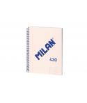 Milan Serie 1918 Cuaderno Espiral Formato A4 Pautado 7mm - 80 Hojas de 95 gr/m2 - Microperforado, 4 Taladros - Color Beige