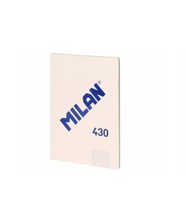 Milan Serie 1918 Libreta Encolada Formato A4 Cuadricula 5x5mm - 48 Hojas de 95 gr/m2 - Microperforado - Tapa Blanda - Color Beig