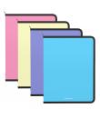 Erichkrause Pack de 4 Carpetas con Cremallera Matt Pastel - A4 - Colores Surtidos