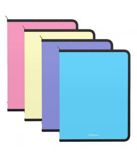 Erichkrause Pack de 4 Carpetas con Cremallera Matt Pastel - A4 - Colores Surtidos