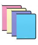 Erichkrause Pack de 4 Carpetas con Cremallera Matt Pastel - A4 - Colores Surtidos