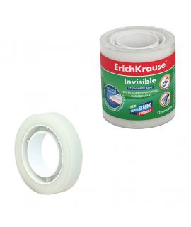 ErichKrause Cinta Adhesiva Invisible 12mmx20m - Superficie Mate - Apta para Escribir Encima - Transparente