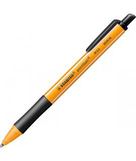 Stabilo Pointball Boligrafo Retractil - Punta de 1mm - Tinta con Base de Aceite - Recargable - 79% Plastico Reciclado - Grip Ant