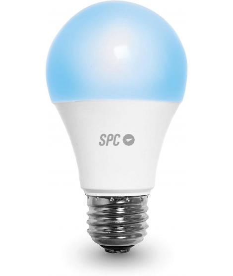 SPC Aura 1050 Bombilla Led Regulable Wi-Fi E27 - Ambientes Personalizables - Control desde la APP SPC Iot - Compatible con Alexa