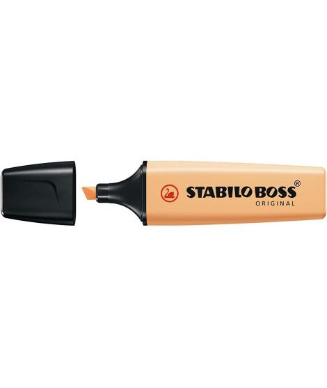 Stabilo Boss 70 Pastel Marcador Fluorescente - Trazo entre 2 y 5mm - Recargable - Tinta con Base de Agua - Color Naranja Palido