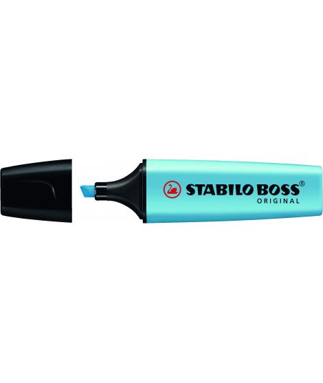 Stabilo Boss 70 Rotulador Marcador Fluorescente - Trazo entre 2 y 5mm - Recargable - Tinta con Base de Agua - Color Azul Fluores