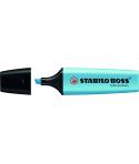 Stabilo Boss 70 Rotulador Marcador Fluorescente - Trazo entre 2 y 5mm - Recargable - Tinta con Base de Agua - Color Azul Fluores