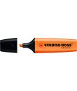 Stabilo Boss 70 Rotulador Marcador Fluorescente - Trazo entre 2 y 5mm - Recargable - Tinta con Base de Agua - Color Naranja Fluo