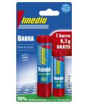 Imedio Pack de 2 Barras de Pegamento 1x 21grs + 1x 8.2grs - Sin Disolventes - Lavable - Apto para Uso Escolar