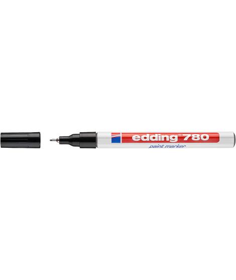 Edding 780 Rotulador Permanente de Tinta Opaca - Punta Redonda - Trazo 0.8mm - Puntas de Recambio Disponibles - Secado Rapido