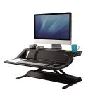 Fellowes Sit-Stand Lotus DX Estacion de Trabajo - Ajustable en Altura - Puertos USB - Carga Inalambrica - Color Negro