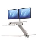 Fellowes Sit-Stand Lotus RT Estacion de Trabajo Doble - Amplia Superficie - Incluye Brazo Monitor - Superficie de Madera Resiste