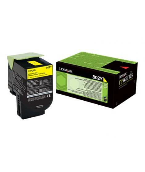 Lexmark CX310/CX410/CX510 Amarillo Cartucho de Toner Original - 80C20Y0/802Y