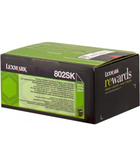 Lexmark CX310/CX410/CX510 Negro Cartucho de Toner Original - 80C2SK0/80C2SKE/802SK