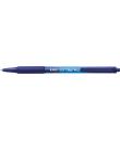 Bic Soft Feel Boligrafo Retractil - Punta Media de 1mm - Cuerpo Translucido con Grip - Color Azul