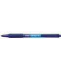 Bic Soft Feel Boligrafo Retractil - Punta Media de 1mm - Cuerpo Translucido con Grip - Color Azul