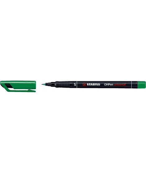 Stabilo OHPen Rotulador Permanente - Punta Superfina - Trazo de 0.4mm - Agarre Antideslizante - Tapon Ventilado - Color Verde