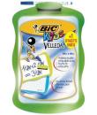 Bic Velleda Kids Pizarra Escolar Blanca y Milimetrada + 1 Marcador Velleda Azul + 1 Borrador - Dimensiones: 20x30cm