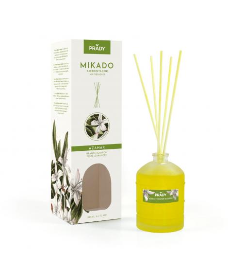 Prady Ambientador Mikado Azahar - Frasco de Cristal 100ml y Varitas Difusoras