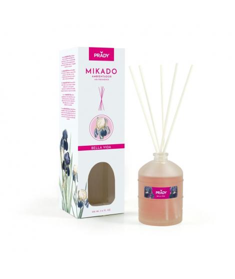 Prady Ambientador Mikado Belle Epoque - Frasco de Cristal 100ml y Varitas Difusoras