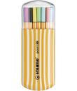 Stabilo Point 88 Zebrui Pack de 20 Rotuladores de Punta Fina de Fibra - Trazo de 0.4 mm - Tinta con Base de Agua - Colores Surti