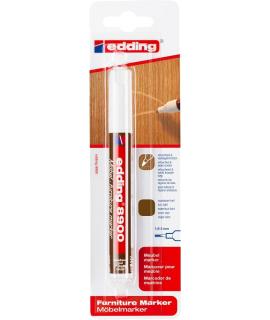 Edding 8900 Rotulador Permanente para Muebles - Punta Redonda 1.5-2mm - Resistente a la Luz - Secado Rapido - Color Nogal Claro