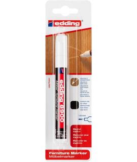 Edding 8900 Rotulador Permanente para Muebles - Punta Redonda 1.5-2mm - Resistente a la Luz - Secado Rapido - Color Nogal Oscuro