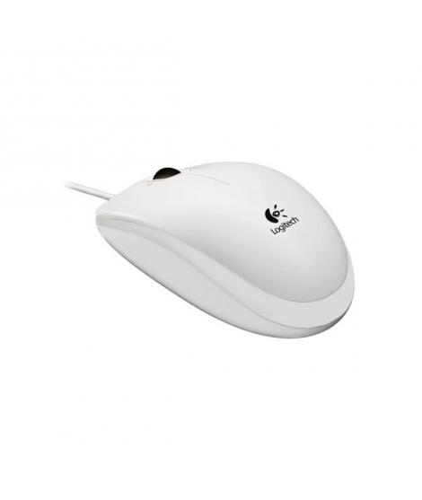 Logitech B100 Raton USB 800dpi - 3 Botones - Uso Ambidiestro - Cable de 1.80m - Color Blanco