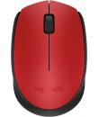 Logitech M171 Raton Inalambrico 1000dpi - 3 Botones - Uso Ambidiestro - Color Rojo