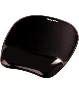 Fellowes Crystal Alfombrilla con Reposamuñecas de Gel - Resistente a las Manchas - 20x23cm - Color Negro