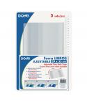 Dohe Pack de 5 Cubiertas Protectoras de Libros - Solapa Adhesiva Reposicionable - Tamaño 29x53cm - Material PVC 120 micras