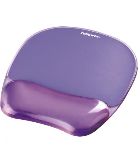 Fellowes Crystal Alfombrilla con Reposamuñecas de Gel - Resistente a las Manchas - 20x23cm - Color Violeta