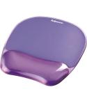 Fellowes Crystal Alfombrilla con Reposamuñecas de Gel - Resistente a las Manchas - 20x23cm - Color Violeta