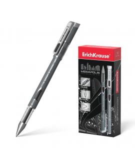 Erichkrause Boligrafo de Gel Megapolis Gel - Cuerpo Redondo Opaco - Punta de 05mm - Escritura Precisa y Rapida - Negro