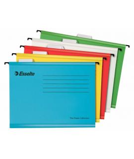 Esselte Classic A4 Carpeta Colgante Reforzada - Pack de 10 - 10 Veces Mas Resistente - Colores Brillantes - Visores de Plastico 