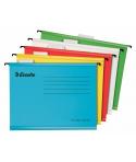 Esselte Classic A4 Carpeta Colgante Reforzada - Pack de 10 - 10 Veces Mas Resistente - Colores Brillantes - Visores de Plastico 