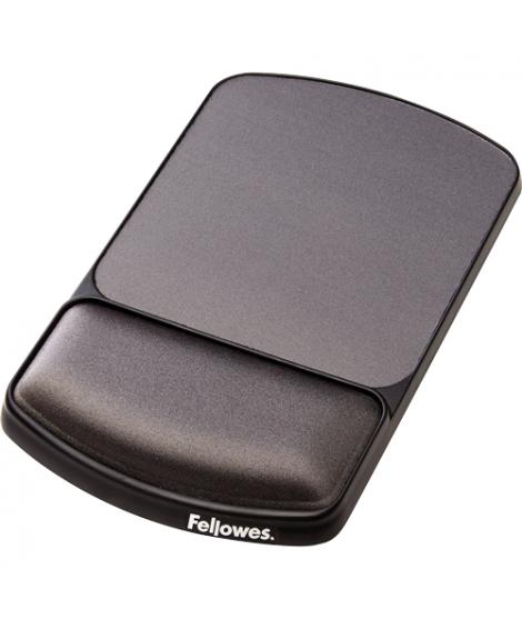 Fellowes Alfombrilla Premiun con Reposamuñecas Ajustable Gel - Angulo y Altura Ajustable - Superficie de Poliester - Color Negr