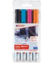 Edding 95 Pack de 4 Rotuladores de Tiza Liquida - Punta Redonda - Trazo 1.5-3mm - Colores Negro, Naranja, Rosa y Azul