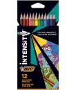 Bic Intensity Color Up Caja de 12 Lapices Triangulares de Colores Surtidos - Fabricados en Resina - Mina Ultraresistente de 3.20