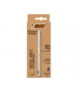 Bic Cristal Re´new Pack de Boligrafo Recargable de Bola + 2 Recambios - Punta Redonda de 1.0mm - Trazo 0.32mm - Tinta con Base d