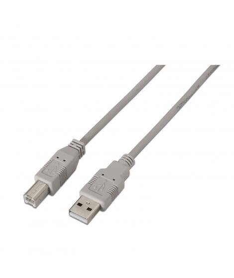 Aisens Cable USB 2.0 Impresora - Tipo A Macho a Tipo B Macho - 4.5m - Color Beige