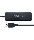 Aisens HUB USB 2.0 - Tipo A Macho a 4xTipo A Hembra - 30cm - Color Negro