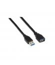 Aisens Cable Extension USB 3.0 - Tipo A Macho a A Hembra - 1.0m - Color Negro