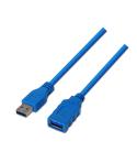 Aisens Cable Extension USB 3.0 - Tipo A Macho a A Hembra - 1.0m - Color Azul