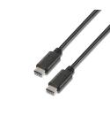 Aisens Cable USB 2.0 3A - Tipo USB-C/M-USB-C/M - 2.0m - Color Negro