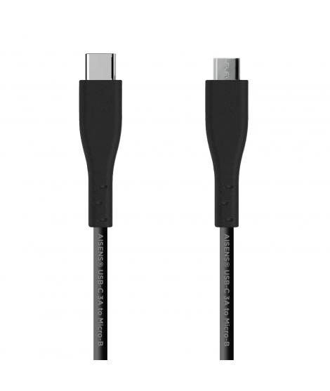 Aisens Cable USB 2.0 3A - Tipo USB-C/M-Micro B/M - 1.0m - Color Negro