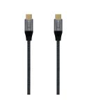 Aisens Cable USB 2.0 Aluminio 5A 100W E-MARK - USB-C/M-USB-C/M - 2.0M - Color Gris