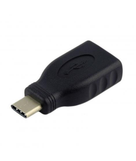 Aisens Adaptador USB 3.1 Gen1 5Gbps 3A - Tipo USB-C/M-A Hembra - Color Negro