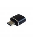 Aisens Mini Adaptador USB 3.1 Gen2 10Gbps 3A - Tipo USB-C/M-A/H - Color Negro